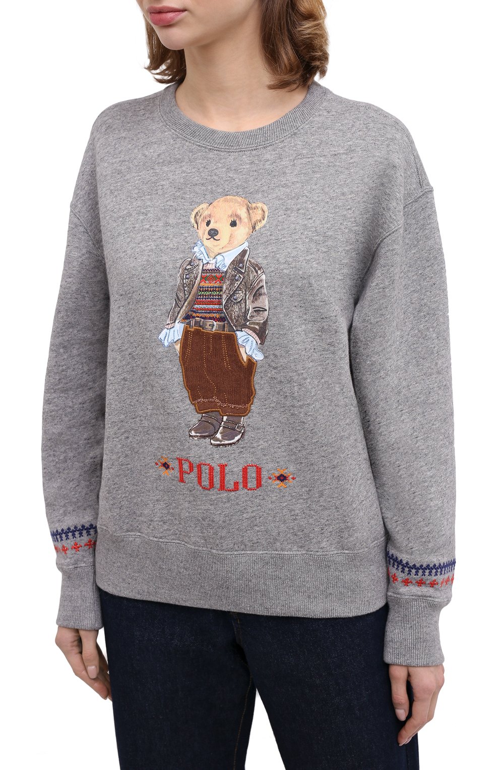 Хлопковый свитшот POLO RALPH LAUREN серого цвета по цене 24100 руб., арт. 211817681, фото 3 Хлопковый свитшот POLO RALPH LAUREN, арт. 211817681, фото 3