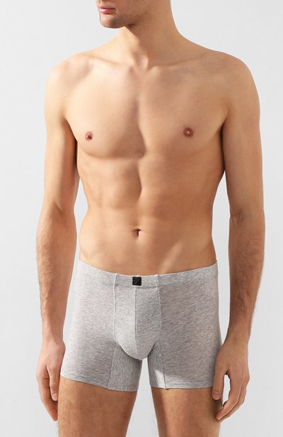 Хлопковые боксеры со скрытой резинкой ZEGNA серого цвета по цене 5705 руб., арт. N2LC70010, фото 2 Хлопковые боксеры со скрытой резинкой ZEGNA, арт. N2LC70010, фото 2