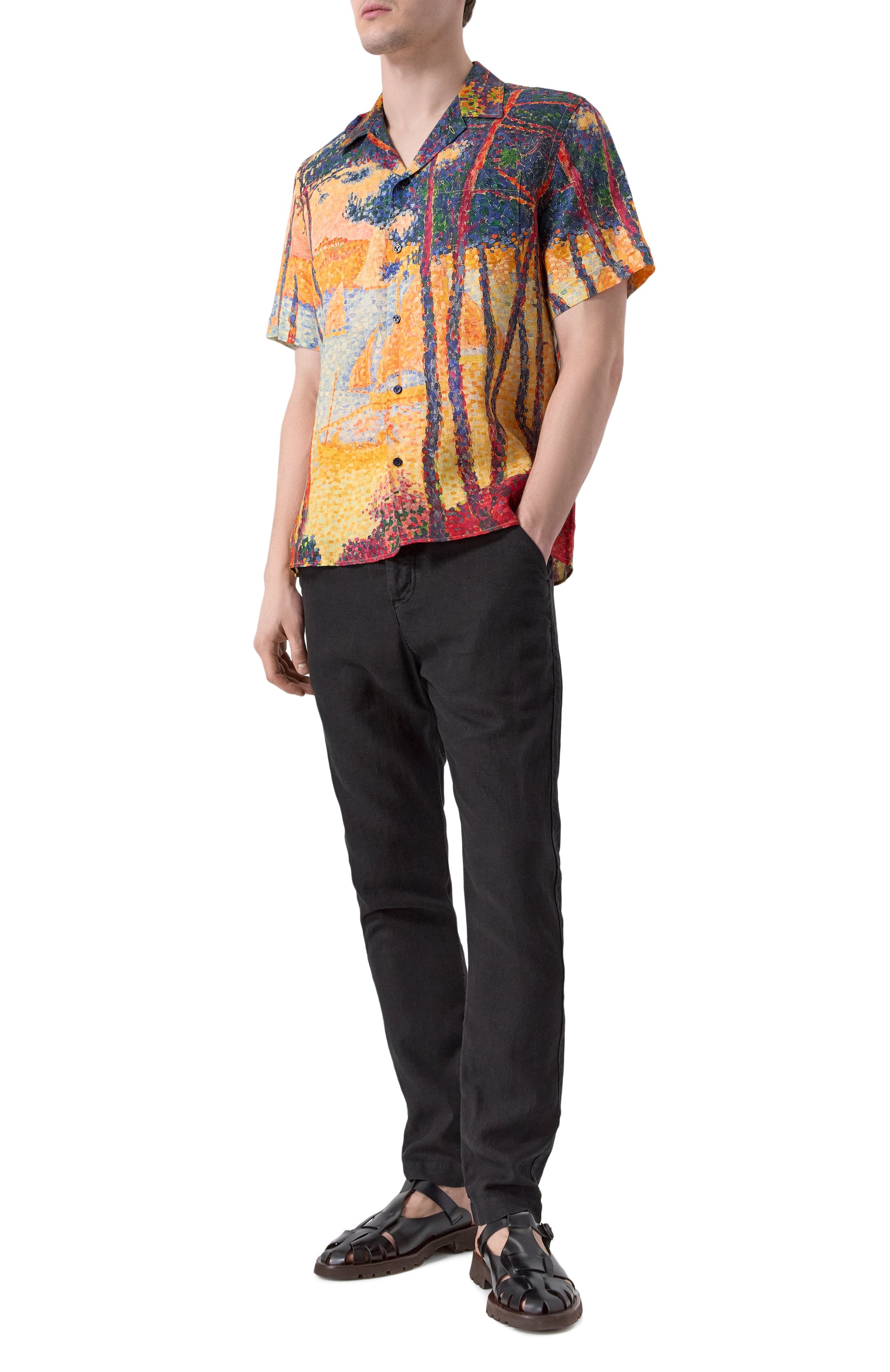 Льняная рубашка vilebrequin x paul signac VILEBREQUIN, арт. CHELLY/AU266, фото 2