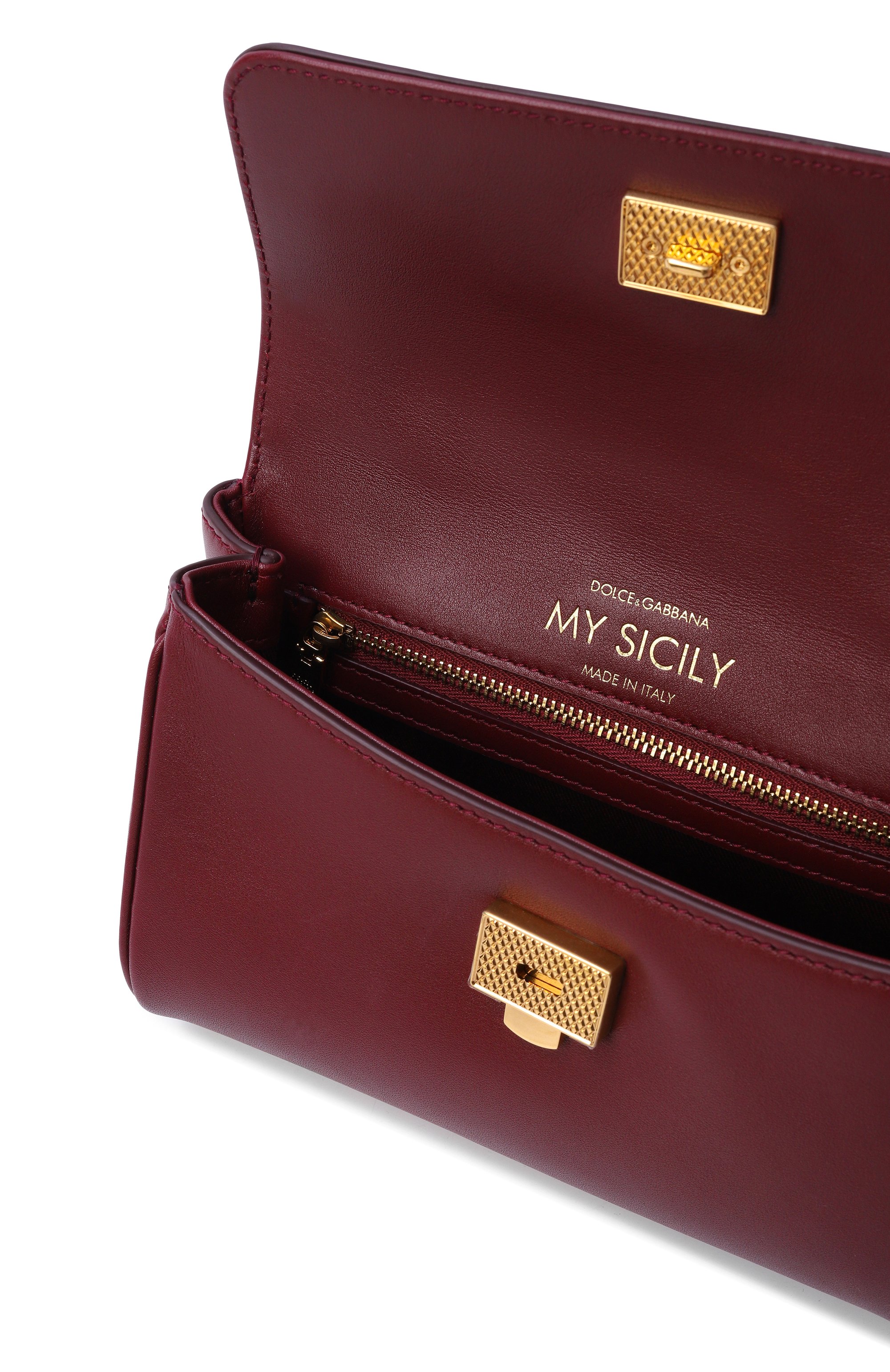 Сумка my sicily mini DOLCE & GABBANA бордового цвета по цене 192500 руб., арт. BB7864/B7321, фото 5 Сумка my sicily mini DOLCE & GABBANA, арт. BB7864/B7321, фото 5