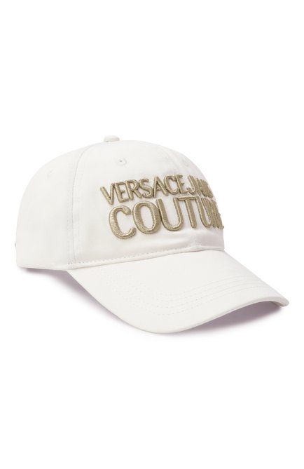 Женская хлопковая бейсболка VERSACE JEANS COUTURE белого цвета, арт. 78HAZK32/ZG365 | Фото 1 (Материал: Текстиль, Хлопок; Нос: Не проставлено; Материал сплава: Проставлено)