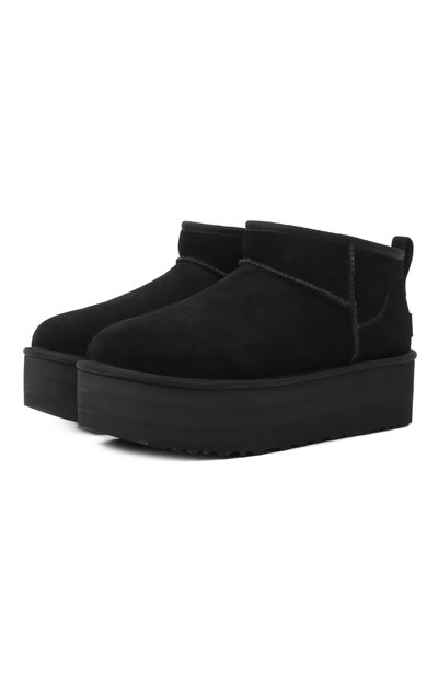 Женские замшевые полусапоги classic ultra mini platform UGG, арт. 1135092