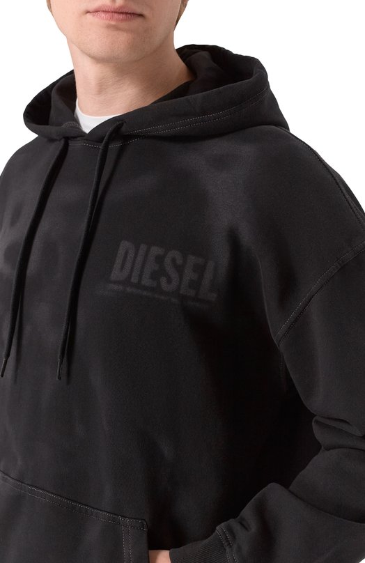 Хлопковое худи Diesel A20290/0LJBT Чёрный  A20290/0LJBT Фото 5