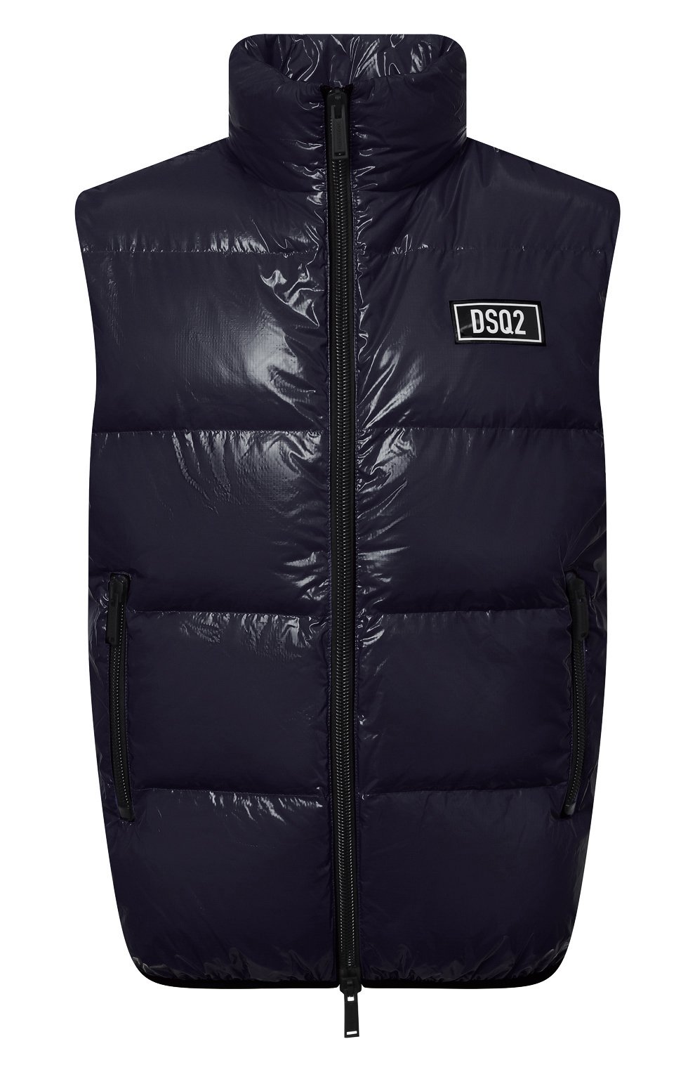 Пуховый жилет DSQUARED2 синего цвета по цене 67050 руб., арт. S74FB0278/S54056, фото 1 Пуховый жилет DSQUARED2, арт. S74FB0278/S54056, фото 1