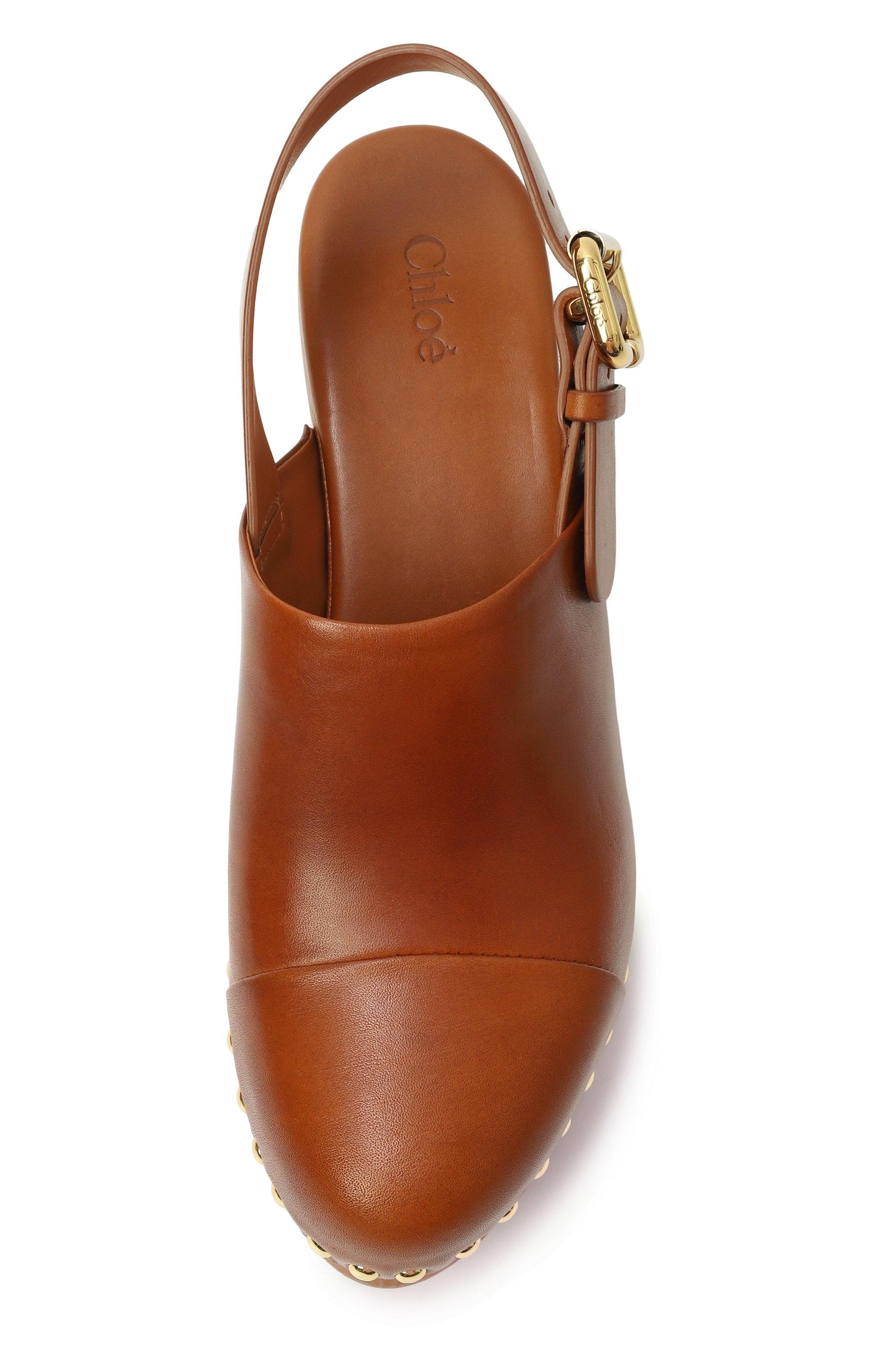 Кожаные сабо jeanette CHLOÉ, арт. CHC25U10VLT, фото 6