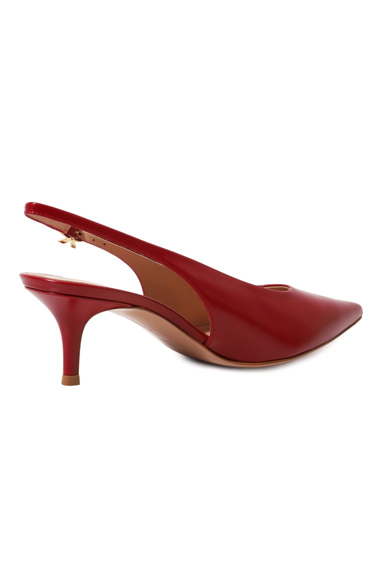 Женские кожаные туфли ribbon GIANVITO ROSSI красного цвета, арт. G95538.55RIC.T0KR0UG | Фото 5 (Каблук высота: Средний; Подошва: Плоская; Материал внутренний: Натуральная кожа; Каблук тип: Шпилька, Kitten heel; Материал внешний: Натуральная кожа; Женское Кросс-КТ: Слингбэки)