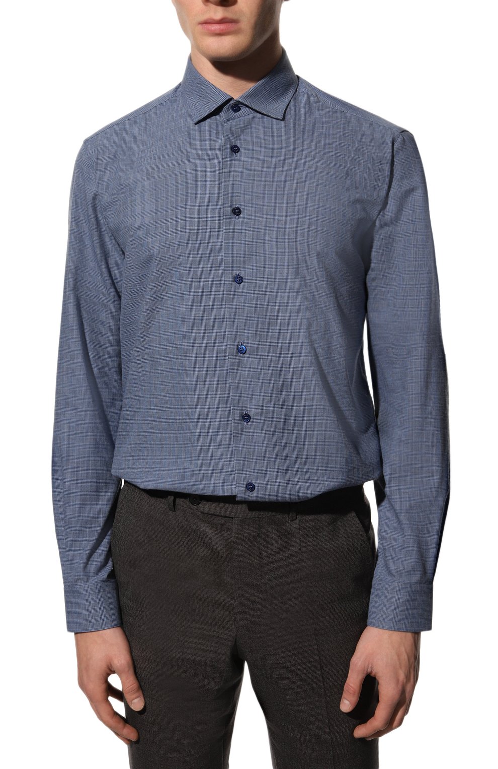 Сорочка из хлопка и кашемира ZILLI, арт. MFY-12152-369811/0001, фото 4