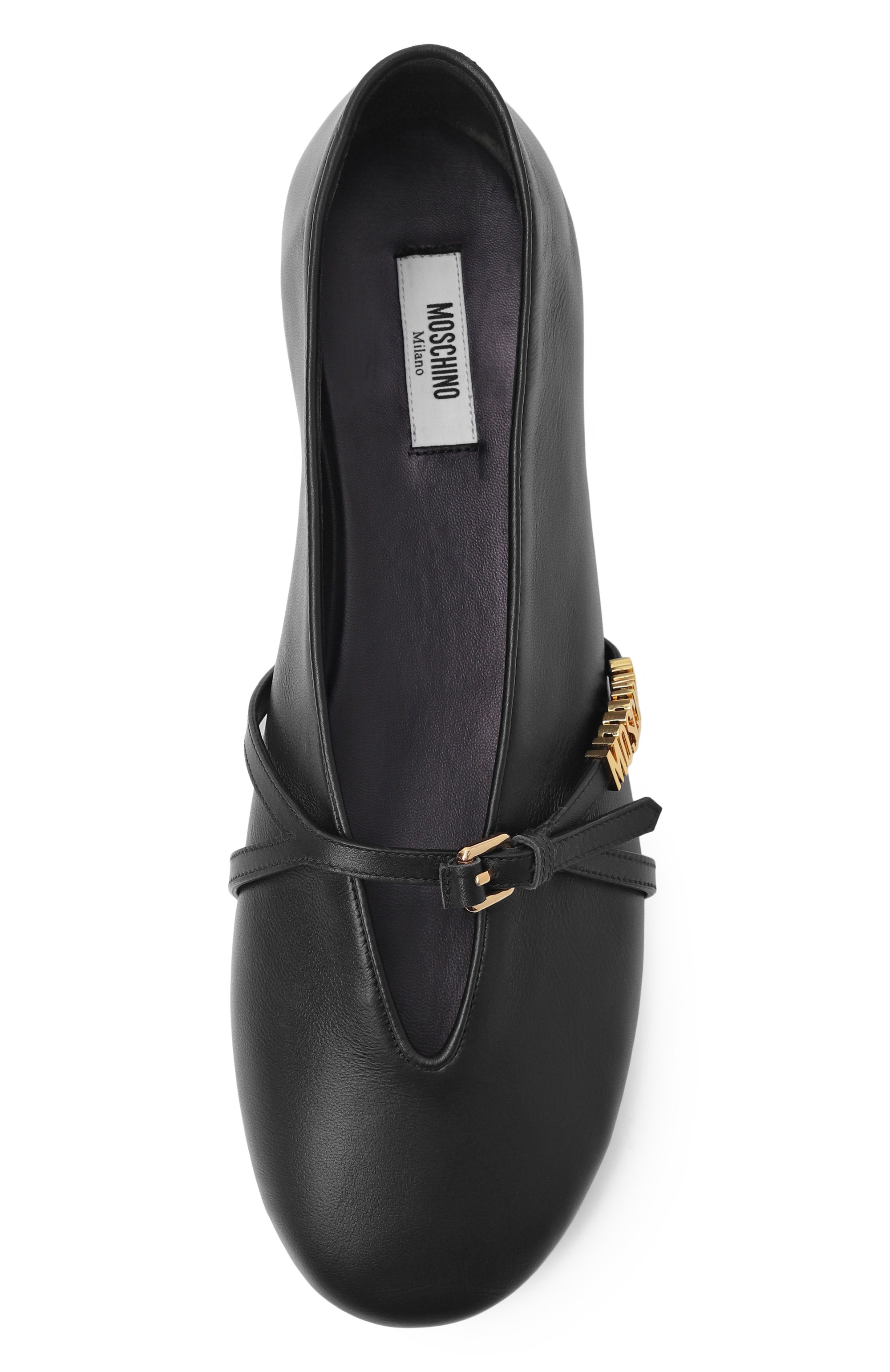 Кожаные балетки MOSCHINO, арт. MA11050C10/MA0, фото 6