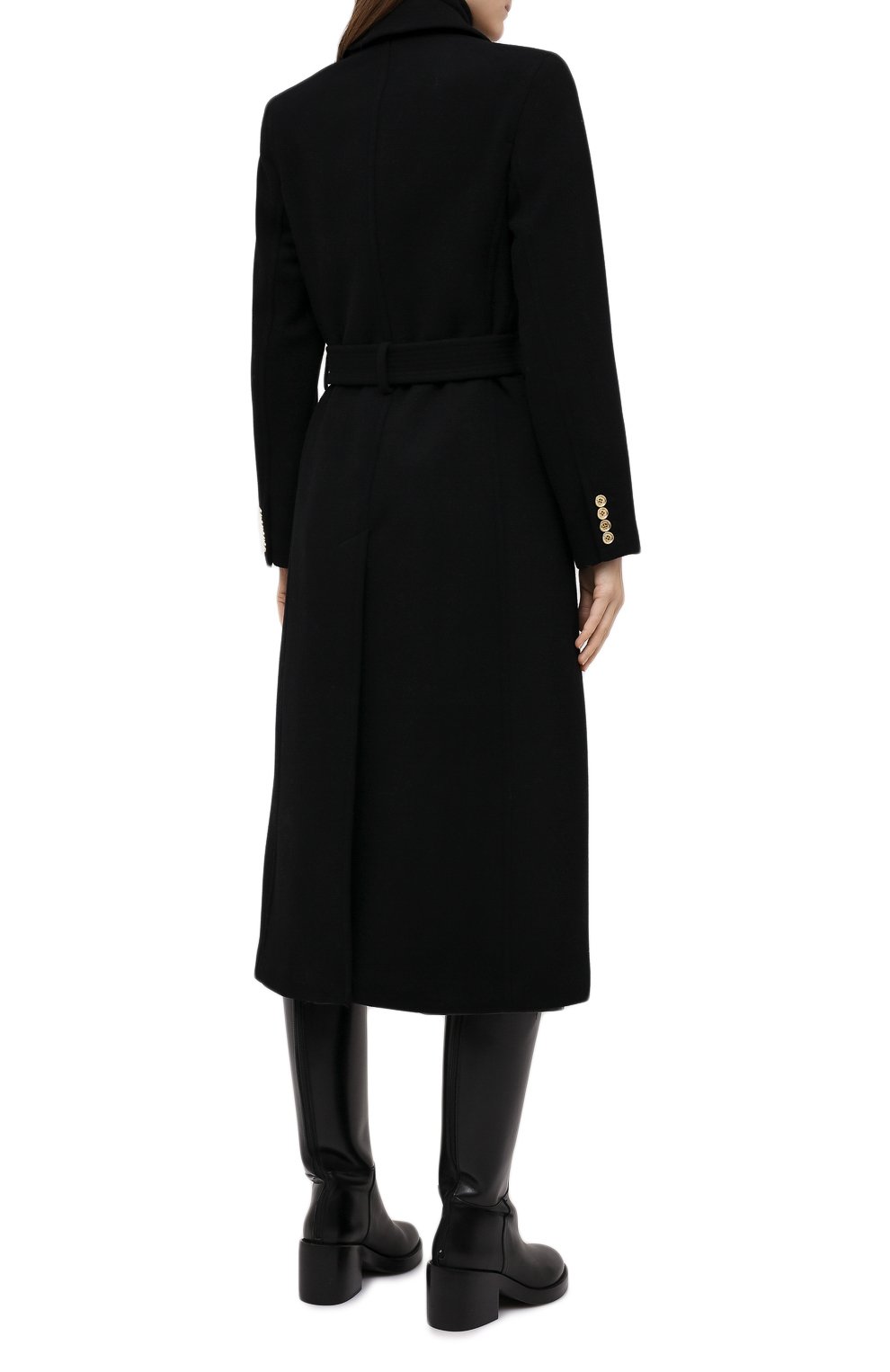 Шерстяное пальто MICHAEL MICHAEL KORS черного цвета по цене 59950 руб., арт. MF02J6ZF8P, фото 4 Шерстяное пальто MICHAEL MICHAEL KORS, арт. MF02J6ZF8P, фото 4