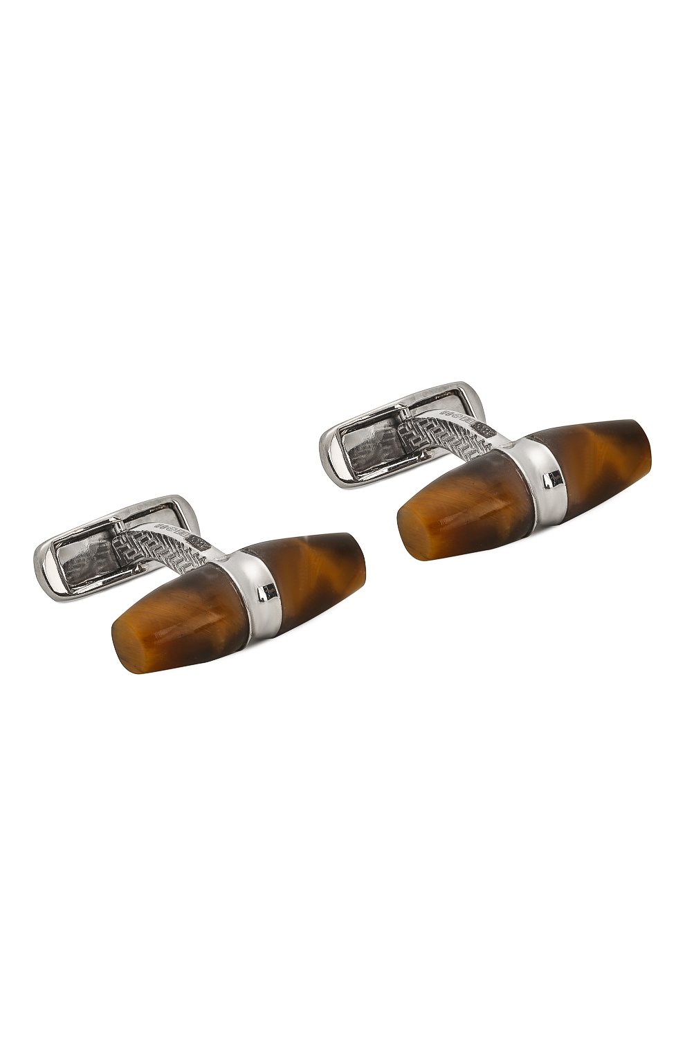 Серебряные запонки ZEGNA коричневого цвета по цене 38800 руб., арт. ZCL1009, фото 1 Серебряные запонки ZEGNA, арт. ZCL1009, фото 1