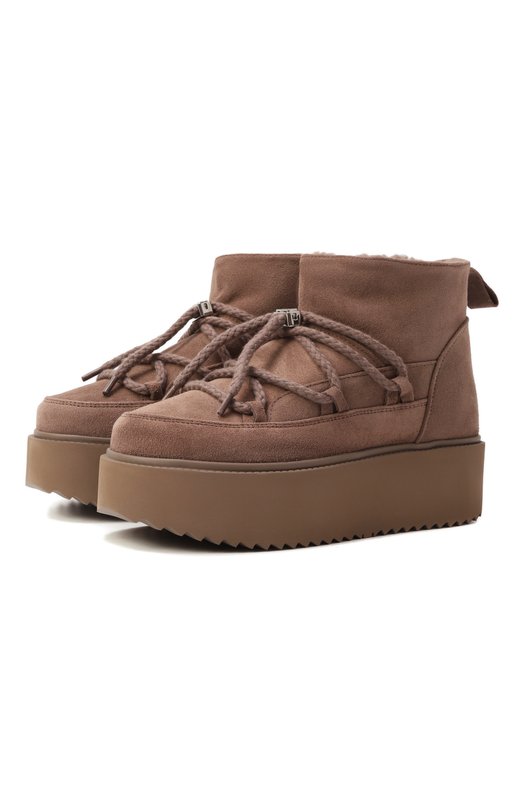 Замшевые полусапоги Classic Low Platform INUIKII 1001.006.0012 Коричневый 1001.006.0012