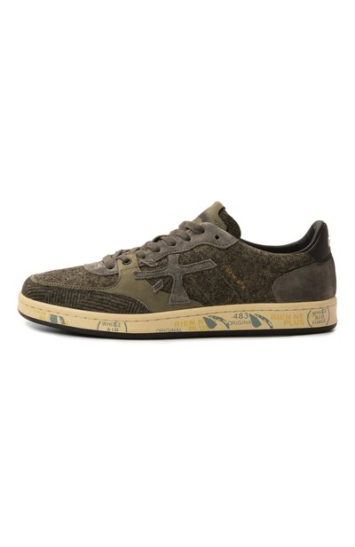 Комбинированные кеды bskt clay PREMIATA хаки цвета по цене 32750 руб., арт. BSKT CLAY/VAR 8442, фото 3 Комбинированные кеды bskt clay PREMIATA, арт. BSKT CLAY/VAR 8442, фото 3