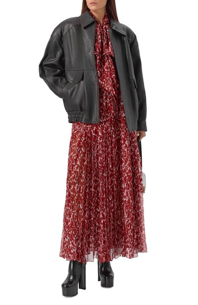 Женский кожаный бомбер SAINT LAURENT, арт. 842948/YCNX2