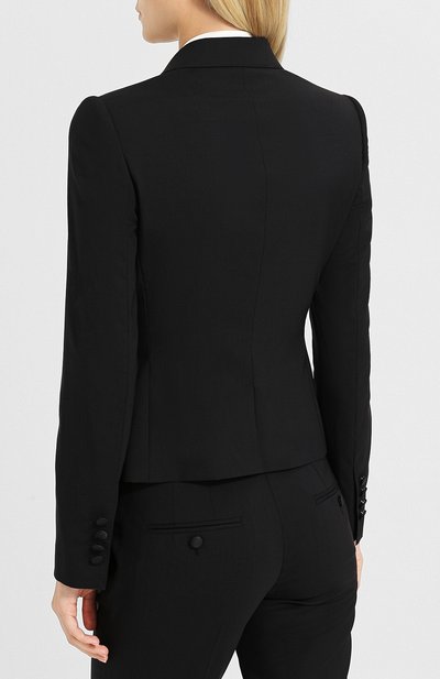 Приталенный шерстяной жакет на двух пуговицах DOLCE & GABBANA, арт. F29G3T/FUBBG, фото 4