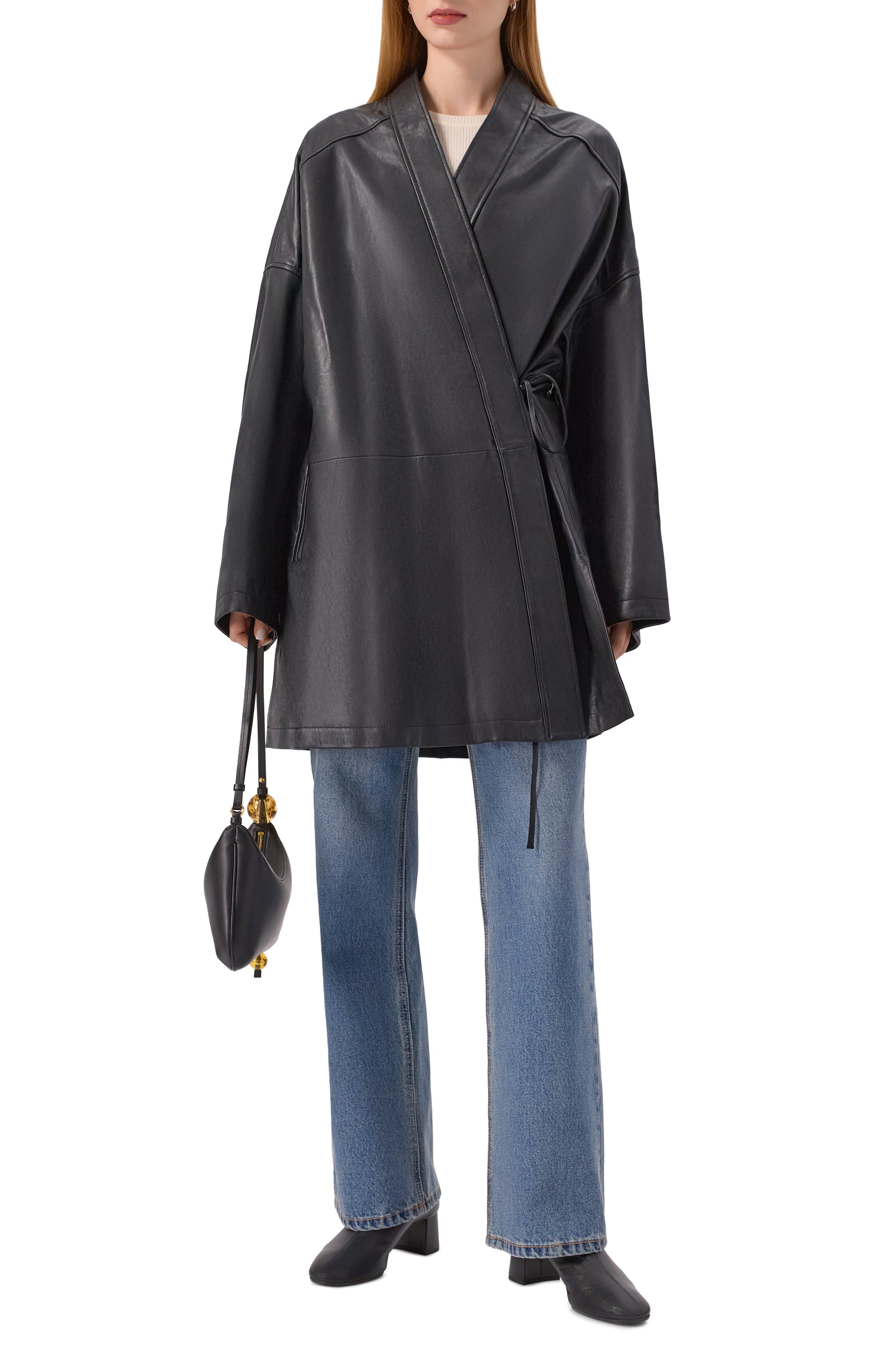 Кожаная куртка 12 STOREEZ черного цвета по цене 120000 руб., арт. 124049, фото 2 Кожаная куртка 12 STOREEZ, арт. 124049, фото 2