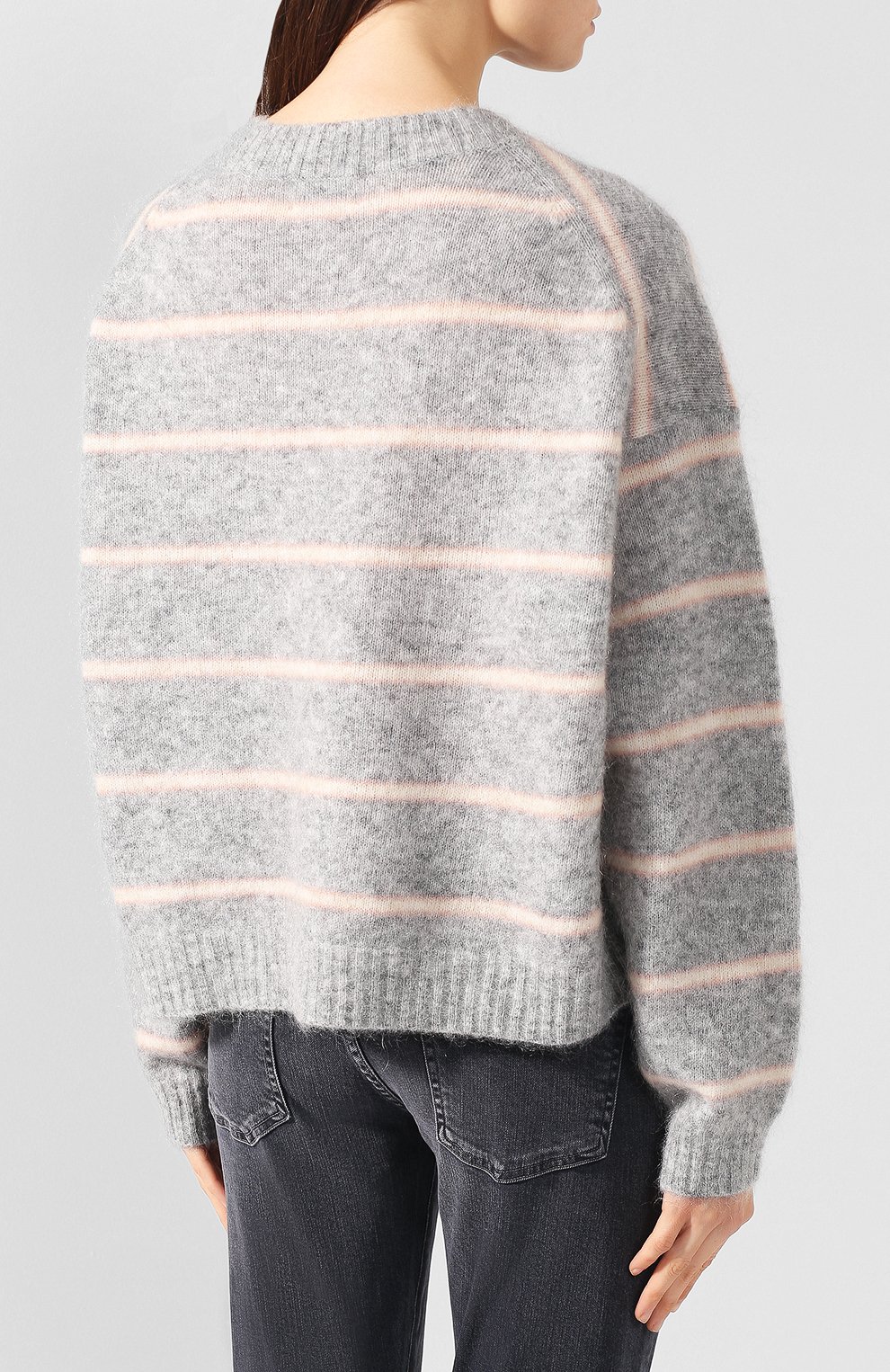 Пуловер в полоску ACNE STUDIOS серого цвета по цене 24400 руб., арт. A60099, фото 4 Пуловер в полоску ACNE STUDIOS, арт. A60099, фото 4