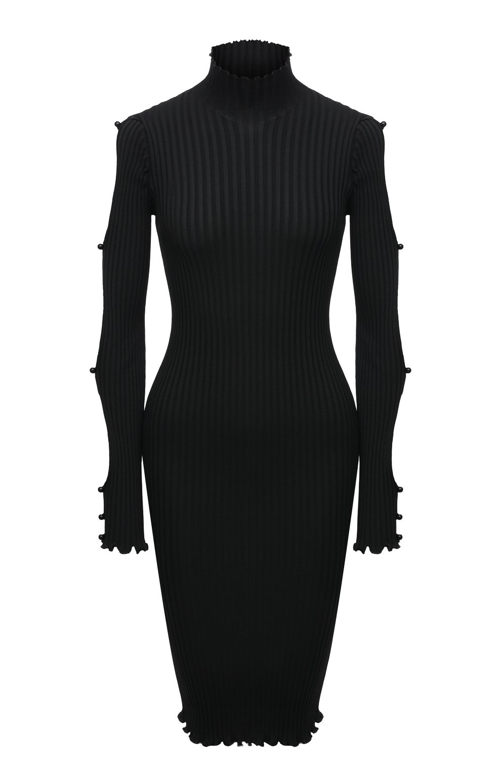 Платье из вискозы BOTTEGA VENETA темно-зеленого цвета по цене 126500 руб., арт. 670662/V1D00, фото 1 Платье из вискозы BOTTEGA VENETA, арт. 670662/V1D00, фото 1