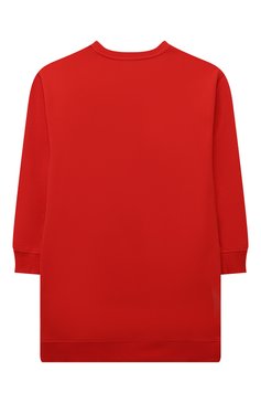 Детское хлопковое платье MOSCHINO красного цвета, арт. HDV0C4/LDA16/4A-8A | Фото 2 (Материал внешний: Хлопок; Рукава: Длинные; Драгоценные камни: Проставлено; Материал сплава: Проставлено; Ростовка одежда: 4 года | 104 см, 5 лет | 110 см, 6 лет | 116 см, 8 лет | 128 см)