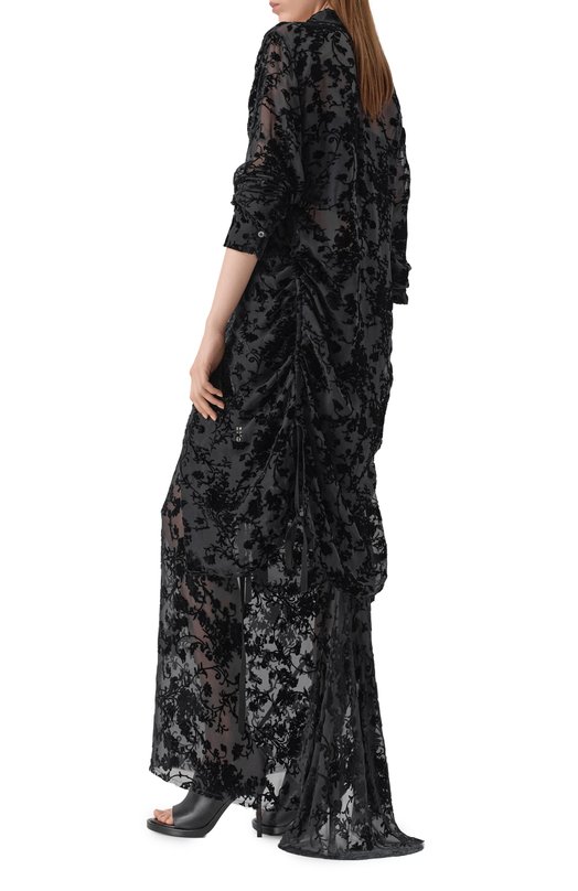 Юбка из вискозы и шелка Ann Demeulemeester B0010457/FA616 Чёрный  B0010457/FA616 Фото 2