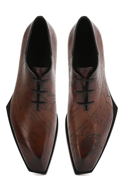 Кожаные оксфорды BERLUTI темно-коричневого цвета по цене 217000 руб., арт. S5082-001, фото 5 Кожаные оксфорды BERLUTI, арт. S5082-001, фото 5