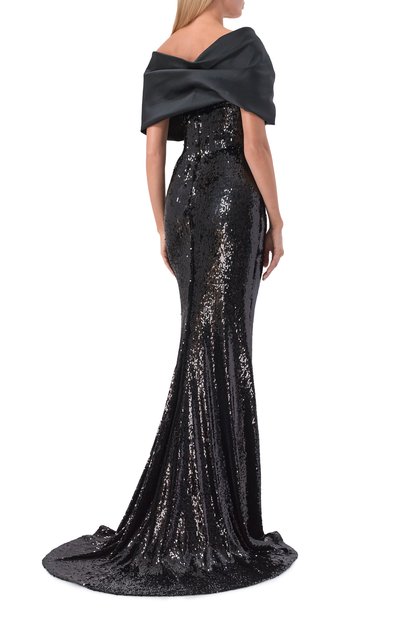 Платье с отделкой пайетками ZUHAIR MURAD, арт. PDR25037/EMSE013, фото 3