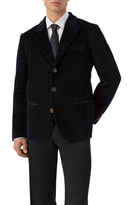 Вельветовый пиджак Dolce & Gabbana G2VG3Z/FUWDU Чёрный  G2VG3Z/FUWDU Фото 3
