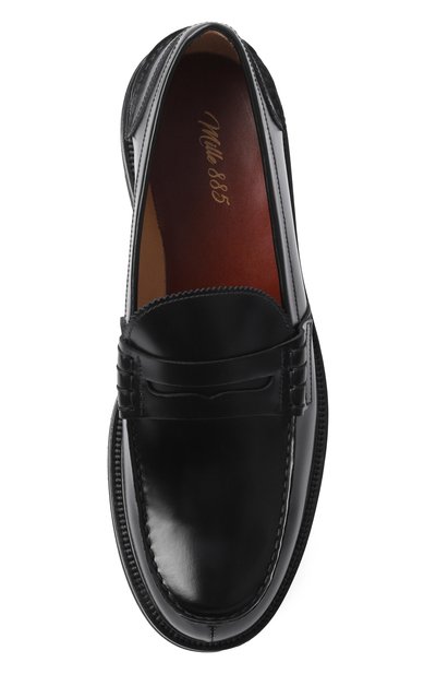 Кожаные пенни-лоферы college MILLE 885 черного цвета по цене 39750 руб., арт. C0LLEGE/REAL/G0MMA, фото 5 Кожаные пенни-лоферы college MILLE 885, арт. C0LLEGE/REAL/G0MMA, фото 5