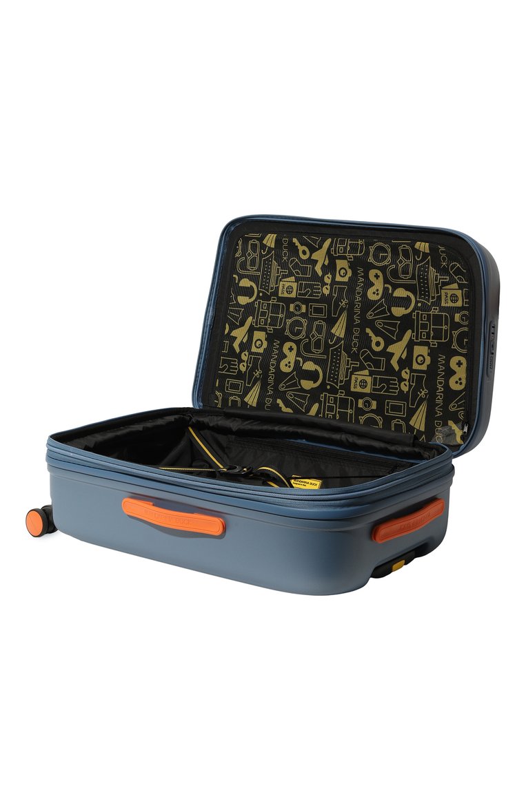 Женский чемодан logoduck+ expandable cabin MANDARINA DUCK голубого цвета, арт. SZV54-711 | Фото 4 (Региональные ограничения белый список (Axapta Mercury): Не проставлено; Размер: large; Материал: Пластик)