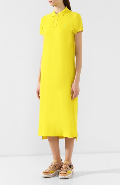 Хлопковое платье POLO RALPH LAUREN желтого цвета по цене 13150 руб., арт. 211744694, фото 3 Хлопковое платье POLO RALPH LAUREN, арт. 211744694, фото 3