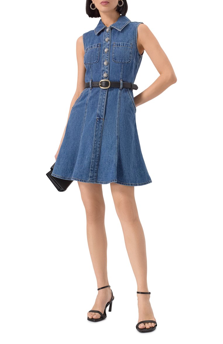 Джинсовое платье SELF-PORTRAIT, арт. SS25810SBL, фото 1