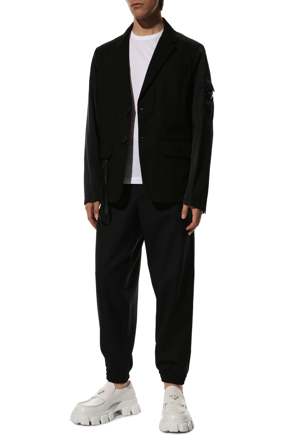 Кожаные лоферы monolith PRADA белого цвета по цене 99000 руб., арт. 2DE129-B4L-F0009, фото 2 Кожаные лоферы monolith PRADA, арт. 2DE129-B4L-F0009, фото 2