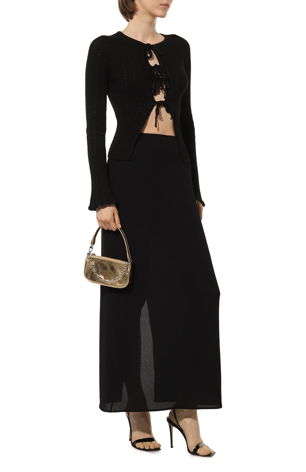 Кожаные босоножки stiletto 105 GIANVITO ROSSI черного цвета по цене 95050 руб., арт. G32088.15RIC.VERNER0, фото 2 Кожаные босоножки stiletto 105 GIANVITO ROSSI, арт. G32088.15RIC.VERNER0, фото 2