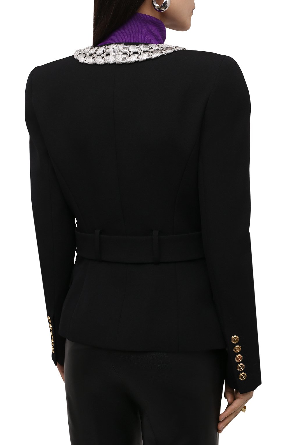 Шерстяной жакет BALMAIN, арт. WF0SI151/P100, фото 4