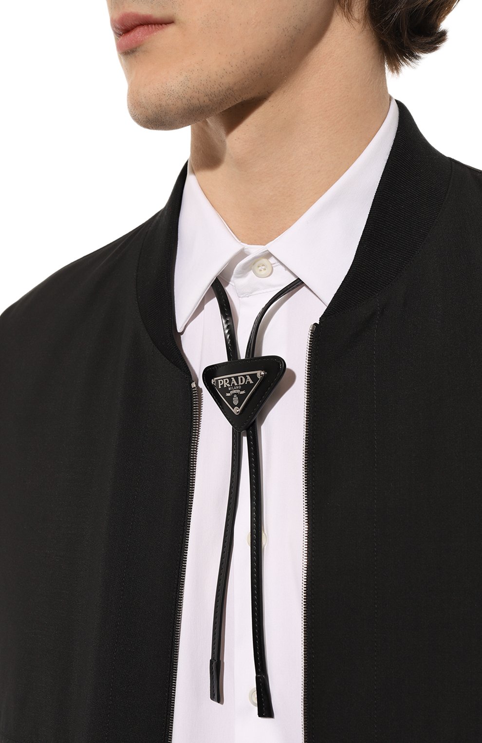 Кожаный галстук боло PRADA, арт. 2IC027-ZO6-F0002, фото 2