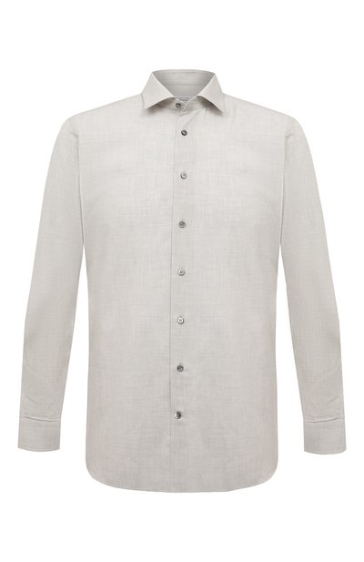 Мужская сорочка из хлопка и кашемира ZILLI, арт. MFY-12152-369809/0001