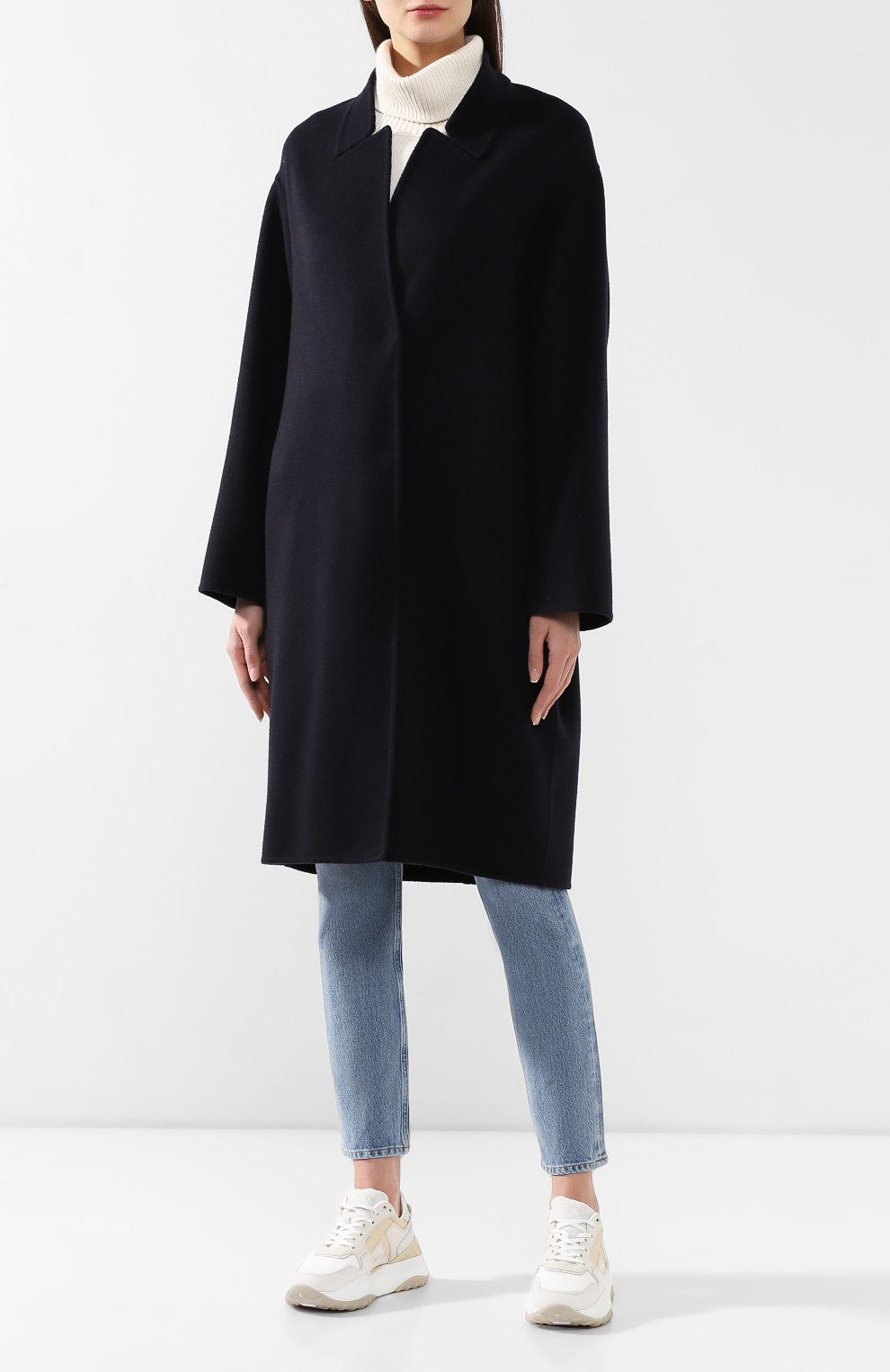 Шерстяное пальто STELLA MCCARTNEY темно-синего цвета по цене 118000 руб., арт. 548701/SMB09, фото 3 Шерстяное пальто STELLA MCCARTNEY, арт. 548701/SMB09, фото 3