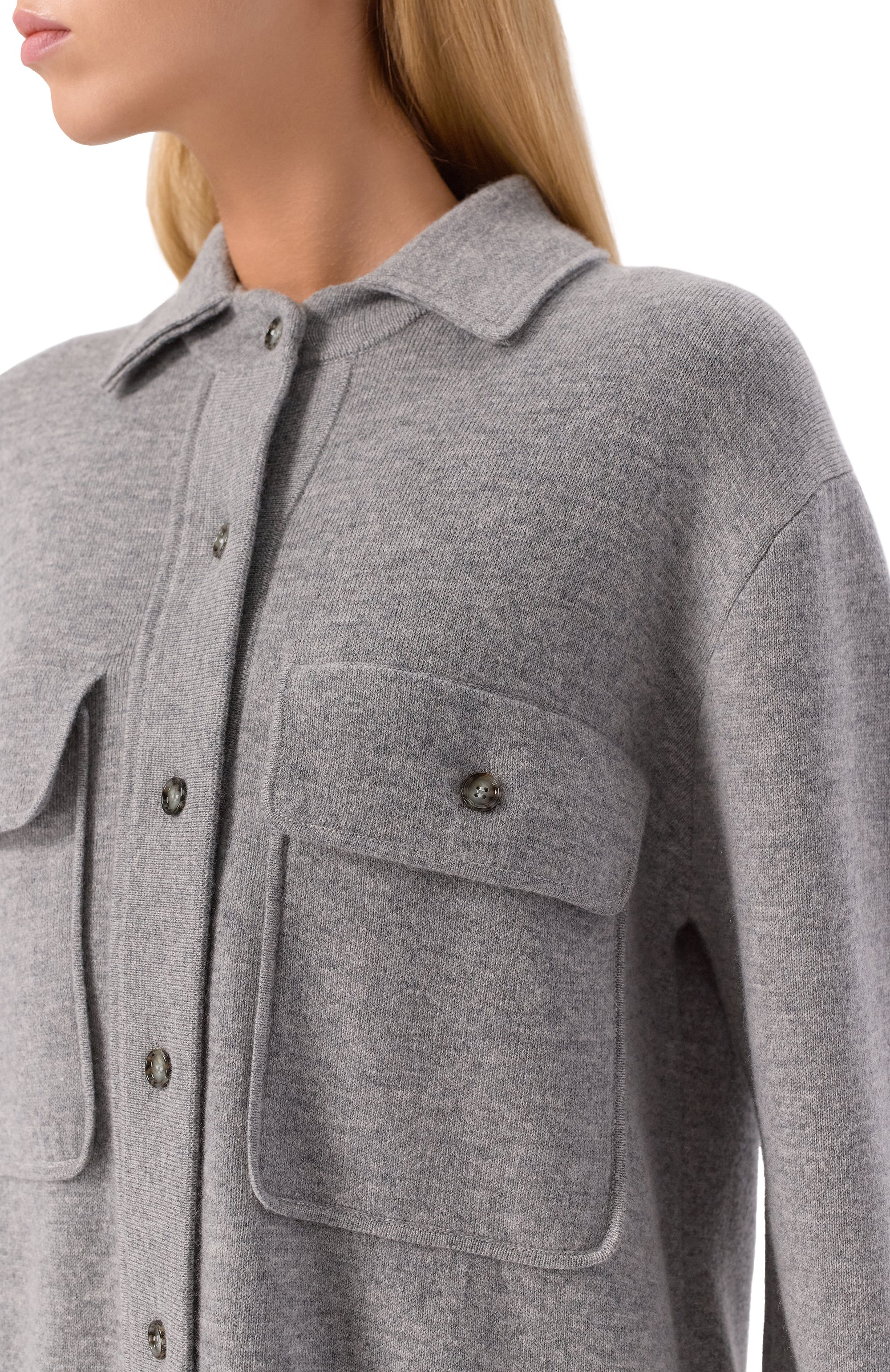 Рубашка из шерсти и кашемира ALLUDE, арт. 255/17615, фото 5