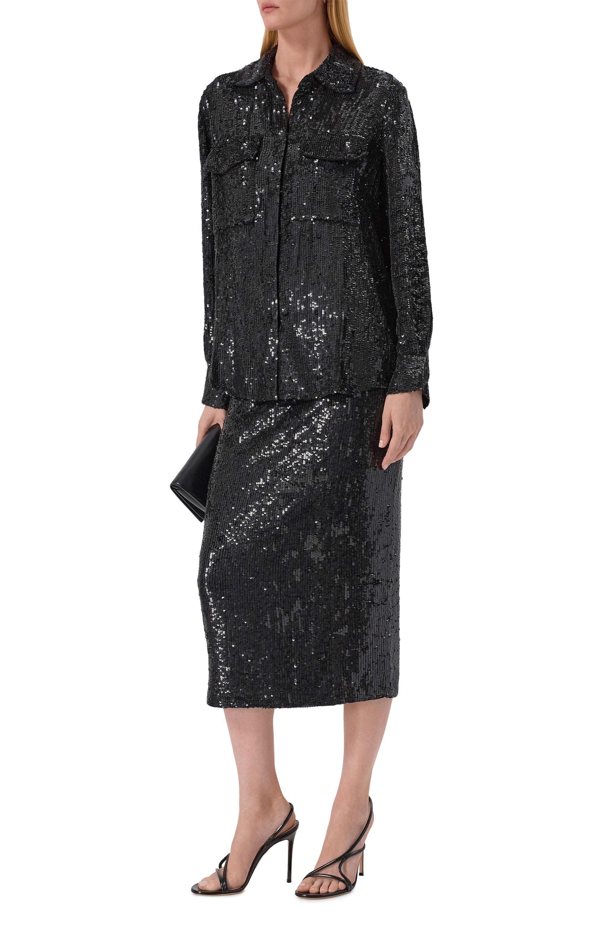 Рубашка из вискозы с отделкой пайетками P.A.R.O.S.H., арт. GADGET-D380638, фото 2