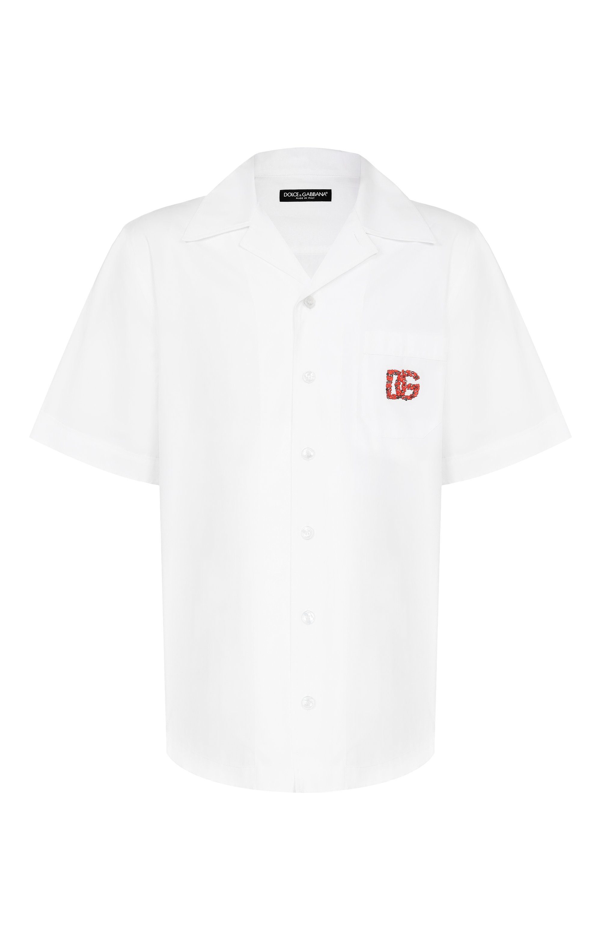 Хлопковая рубашка DOLCE & GABBANA белого цвета по цене 96350 руб., арт. G5JH9T/GJ384, фото 1 Хлопковая рубашка DOLCE & GABBANA, арт. G5JH9T/GJ384, фото 1