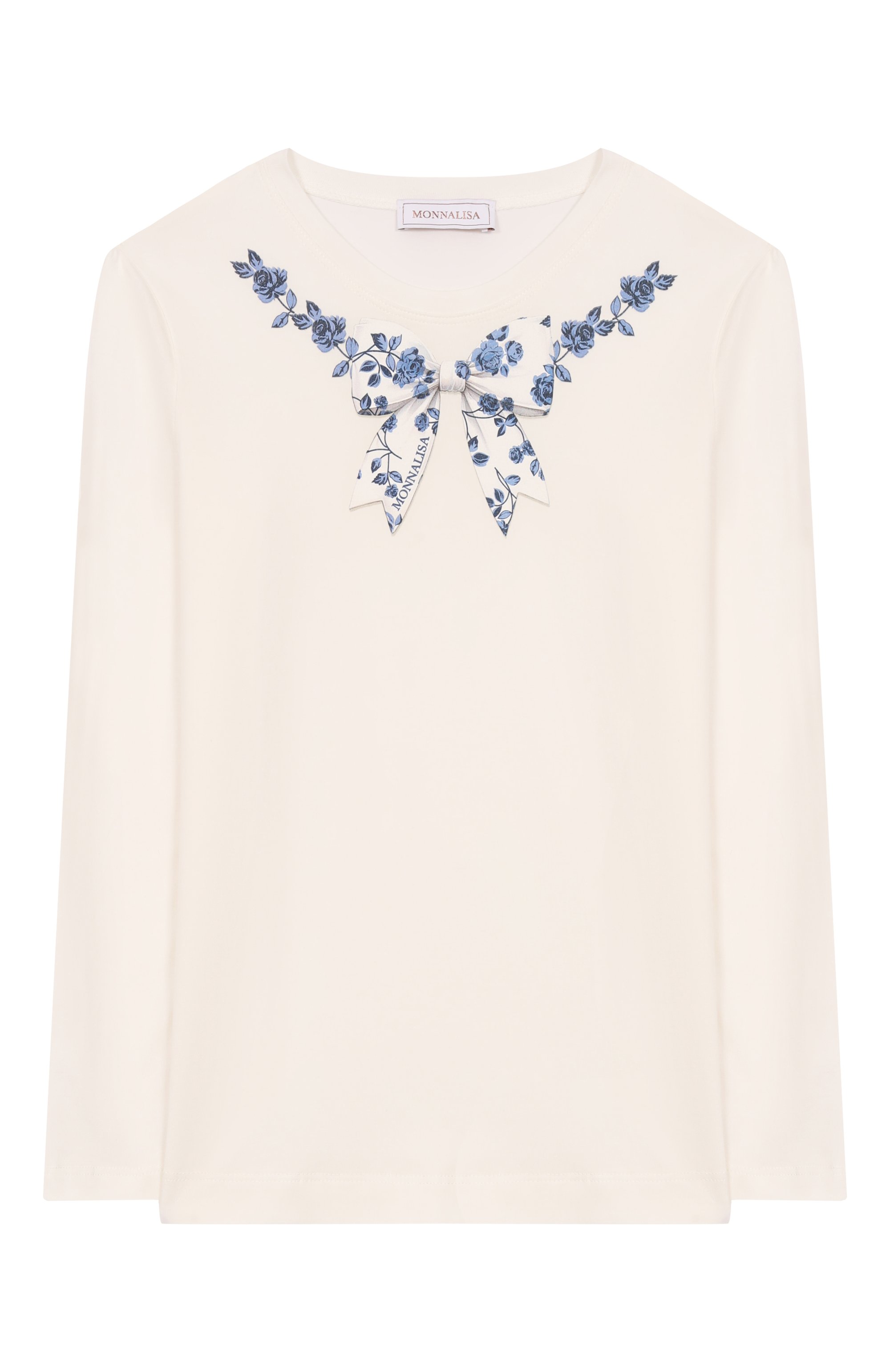 Хлопковый лонгслив MONNALISA, арт. 11F601NP, фото 1