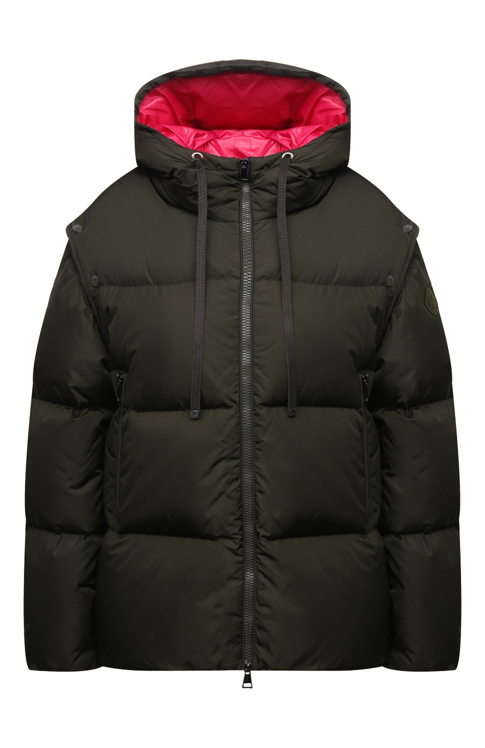Пуховик MONCLER хаки цвета по цене 160500 руб., арт. G2-093-1A000-08-54155, фото 1 Пуховик MONCLER, арт. G2-093-1A000-08-54155, фото 1