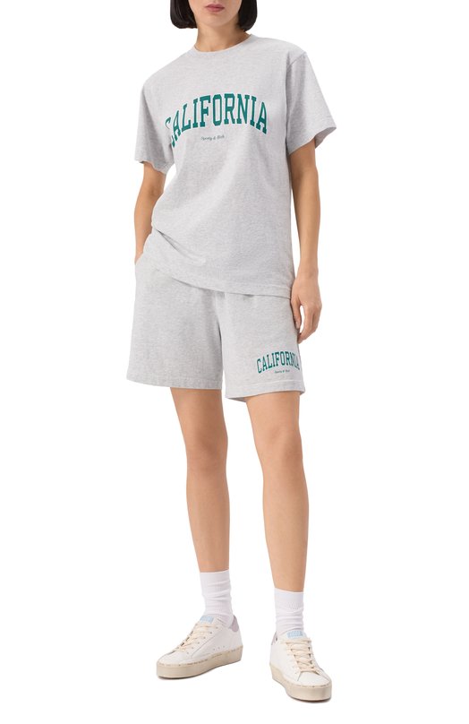 Хлопковая футболка Sporty and Rich T0043622501GY03 Серый  T0043622501GY03 Фото 2