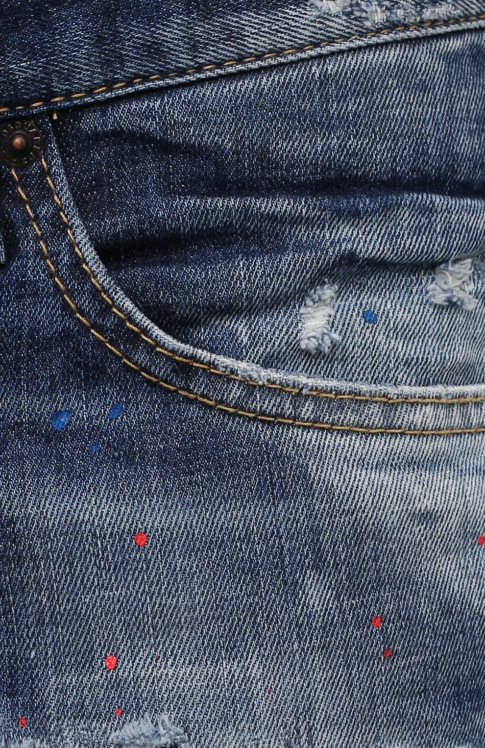 Джинсовые шорты DSQUARED2 темно-синего цвета по цене 39950 руб., арт. S71MU0629/S30342, фото 5 Джинсовые шорты DSQUARED2, арт. S71MU0629/S30342, фото 5