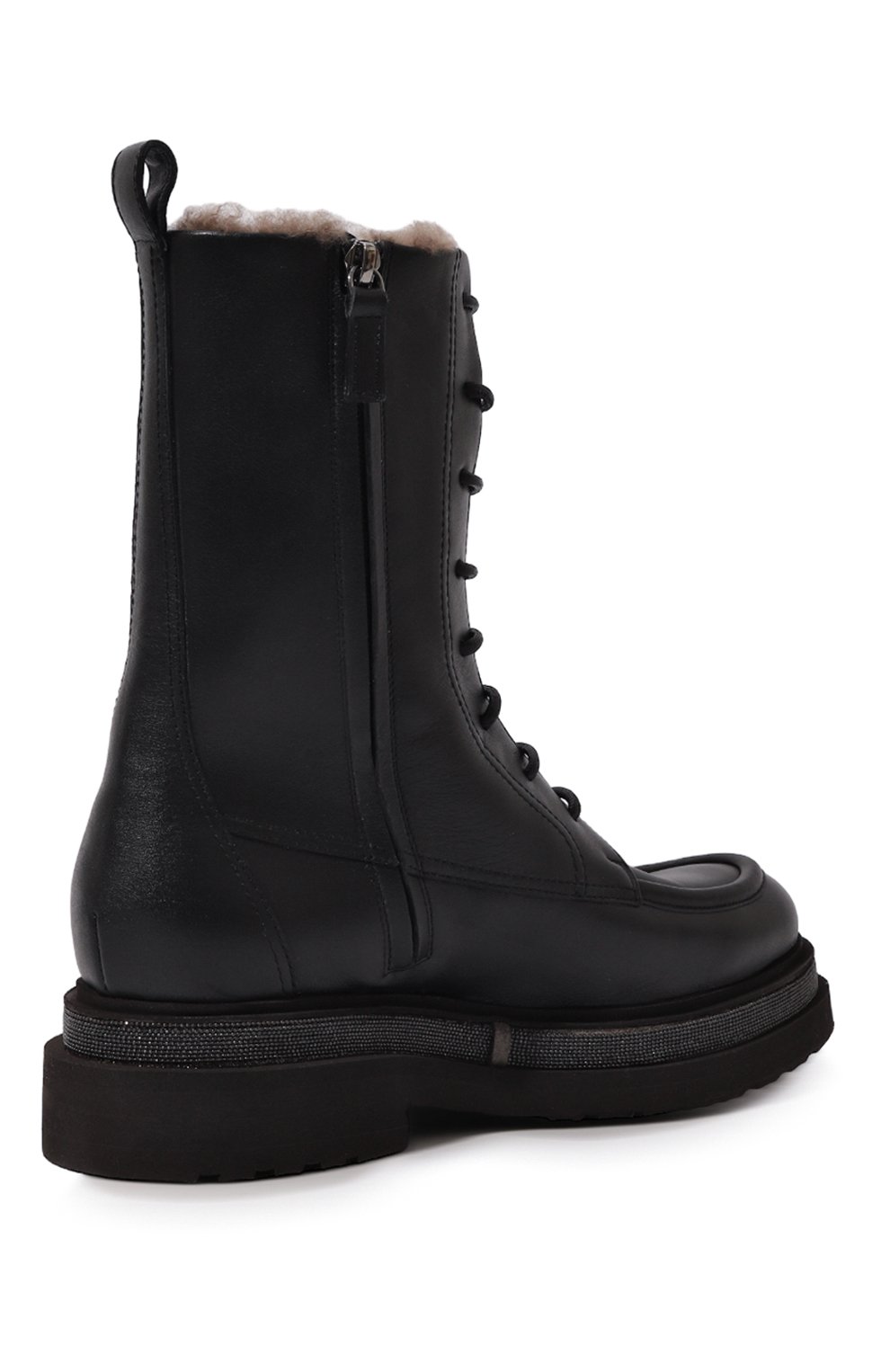 Кожаные ботинки BRUNELLO CUCINELLI черного цвета по цене 214000 руб., арт. MZGLG2390, фото 5 Кожаные ботинки BRUNELLO CUCINELLI, арт. MZGLG2390, фото 5