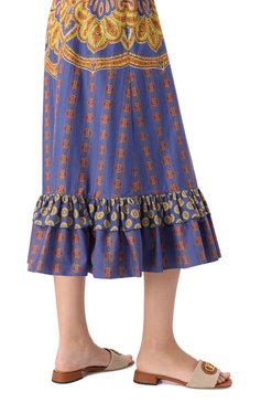 Женские текстильные шлепанцы vlogo signature VALENTINO бежевого цвета, арт. 6W2S0LT0/SJR | Фото 3 (Драгоценные камни: Проставлено; Материал сплава: Проставлено; Материал внешний: Текстиль; Подошва: Плоская; Материал внутренний: Натуральная кожа; Каблук высота: Низкий)