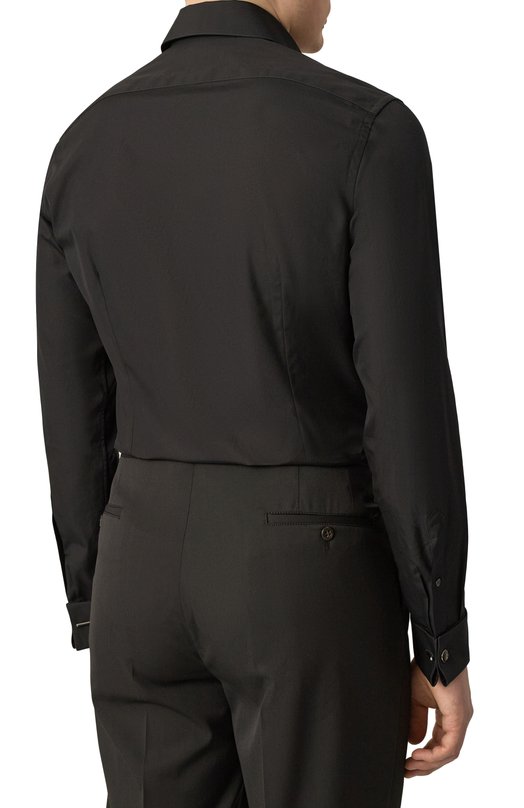 Хлопковая сорочка Corneliani 25P900-2591082 Чёрный  25P900-2591082 Фото 4