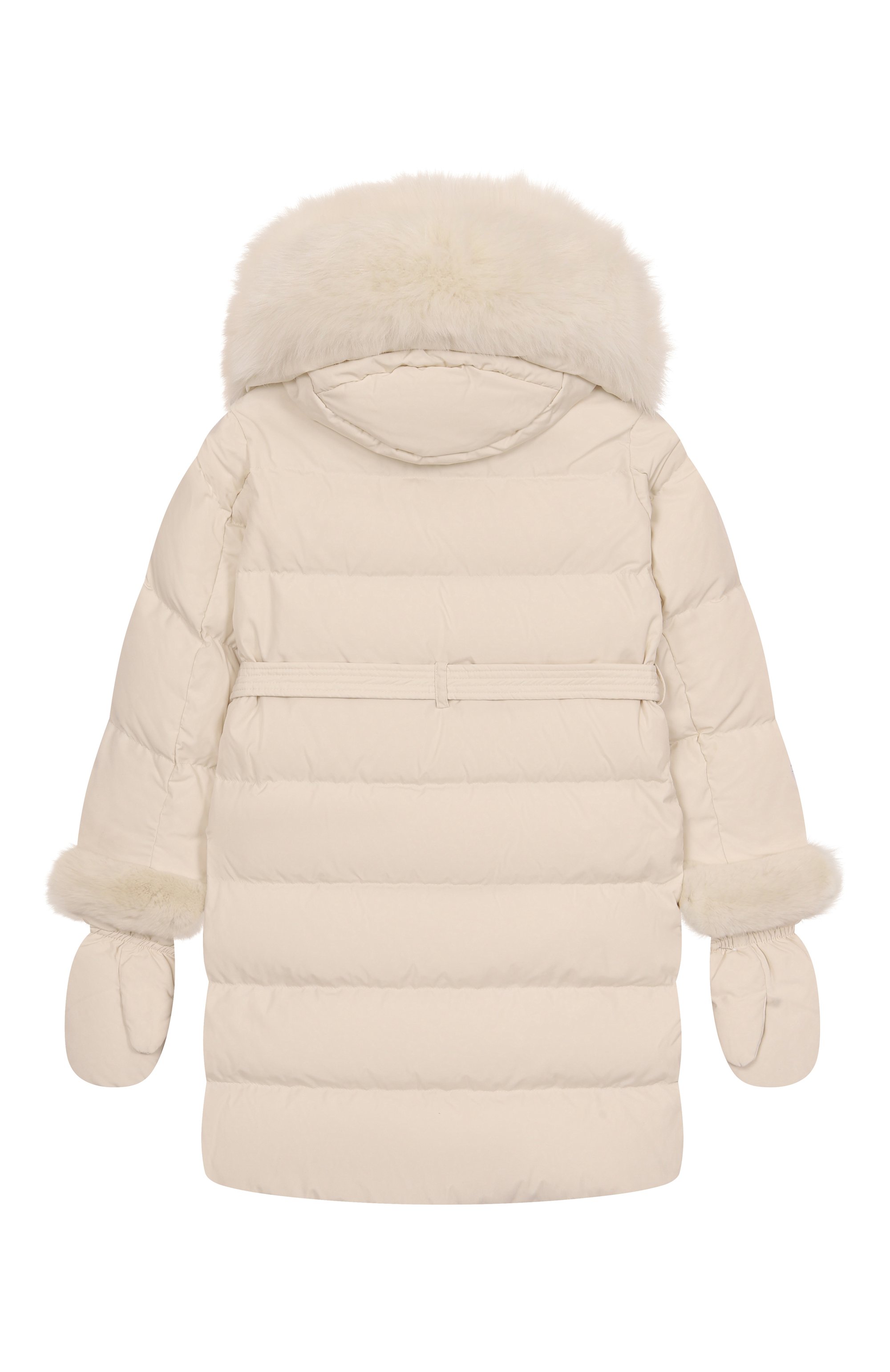 Пуховое пальто с отделкой из лисы YVES SALOMON ENFANT, арт. 25WEM920XXD0XW/8A-10A, фото 2