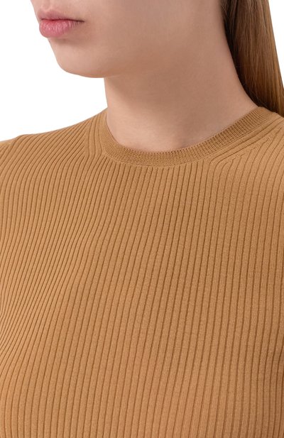 Шерстяной топ PETAR PETROV светло-коричневого цвета по цене 28050 руб., арт. F24K31, фото 5 Шерстяной топ PETAR PETROV, арт. F24K31, фото 5