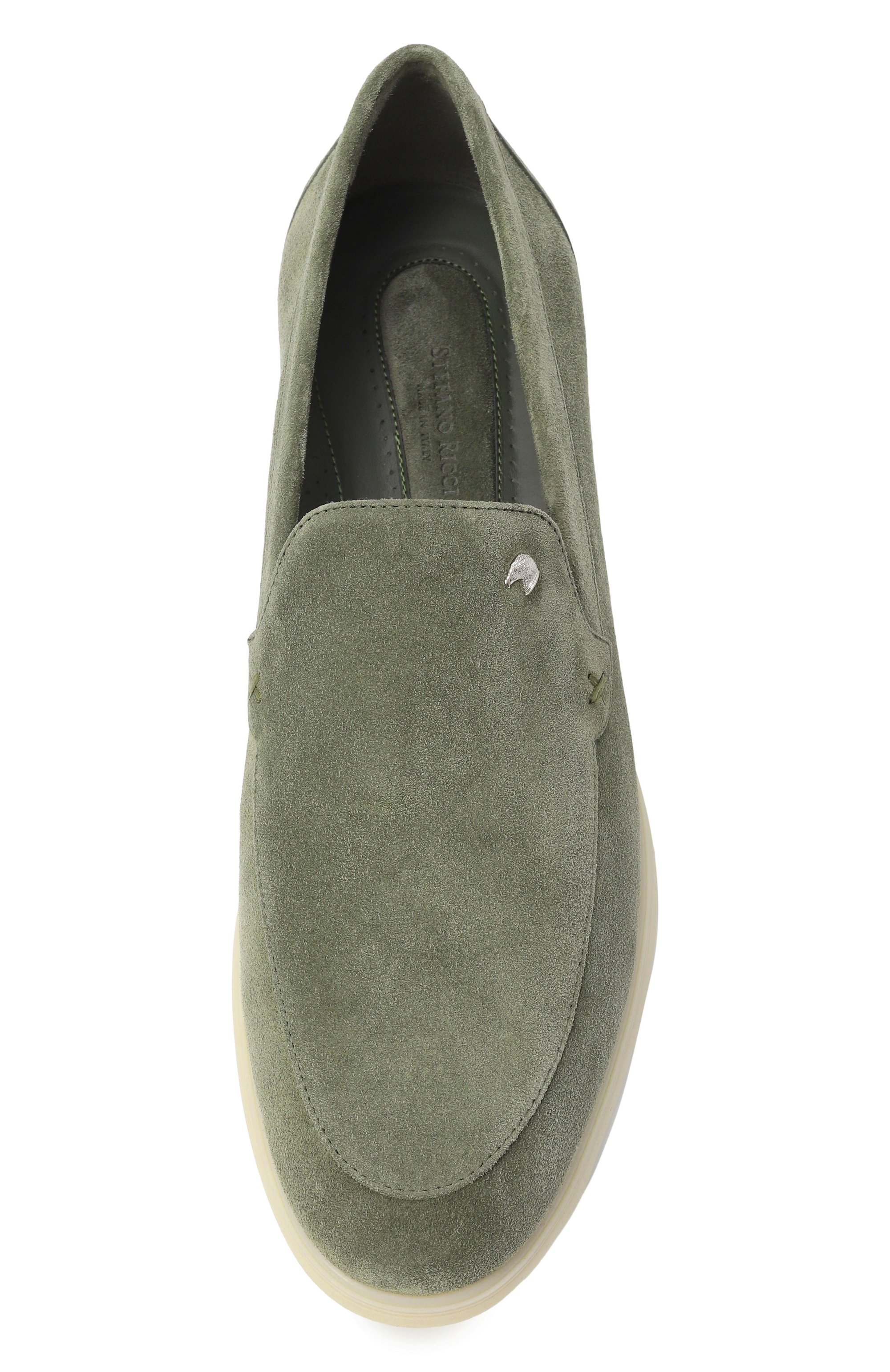 Замшевые лоферы STEFANO RICCI хаки цвета по цене 114000 руб., арт. UC64_G2287/SDP, фото 6 Замшевые лоферы STEFANO RICCI, арт. UC64_G2287/SDP, фото 6