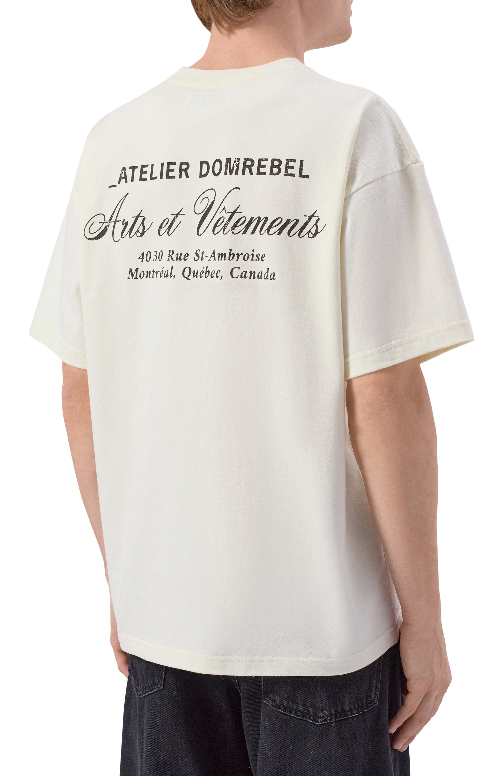 Хлопковая футболка DOMREBEL кремового цвета по цене 23900 руб., арт. M ARTS VETEMENTS/T-SHIRT, фото 4 Хлопковая футболка DOMREBEL, арт. M ARTS VETEMENTS/T-SHIRT, фото 4